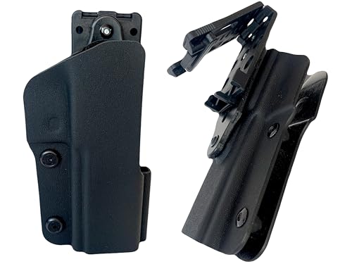 HolsterOnline Kydex Waffen Holster Verstelbare Speedsec Halfter Kurz/Shot mit Multi Lok Gürtel Clip für S&W Revolver Walther Sig Sauer CZ Pistolen (CZ-P09) von Holsteronline