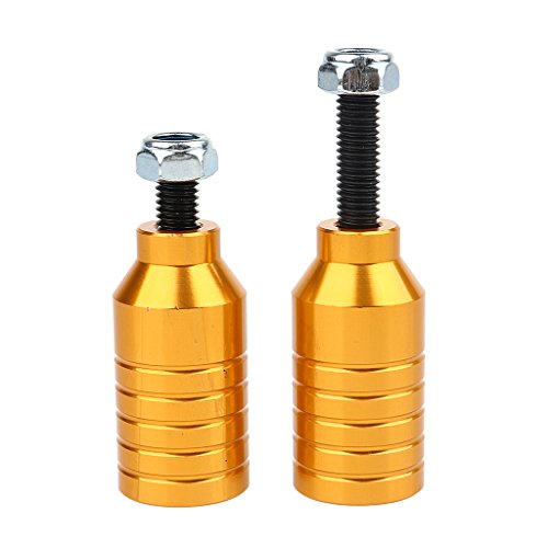 HomeDecTime Roller Stunt Pegs Set 2pcs Aluminiumlegierung Roller Pegs & 2 Stück Carbon - Gold von HomeDecTime