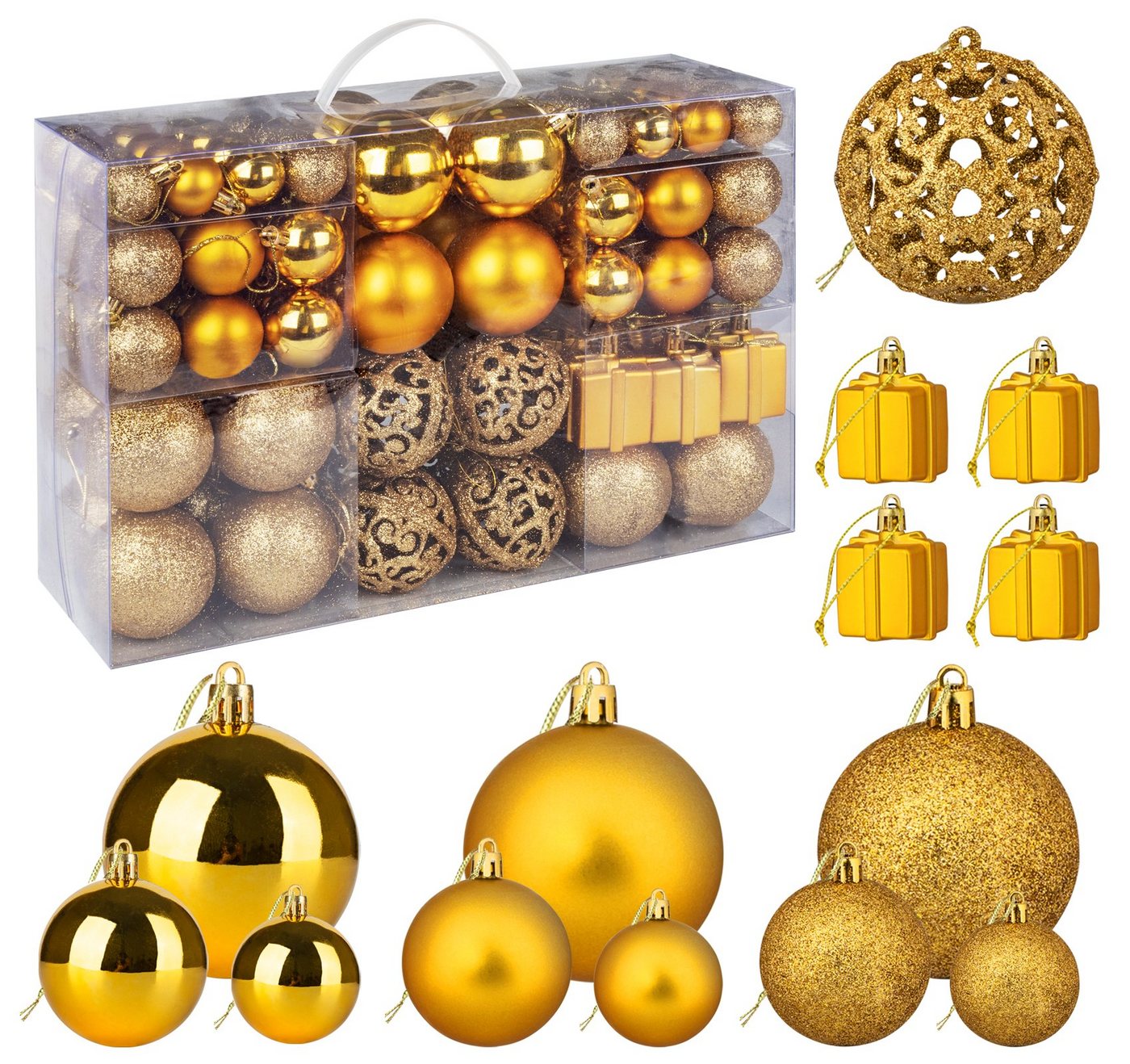 Homewit Weihnachtsbaumkugel Weihnachtskugeln Weihnachtsdekorationen Weihnachtsbaumschmuck Deko (105 St), Weihnachten, Hochzeiten, Verlobungen, Geburtstagen, Jubiläumsfeiern von Homewit