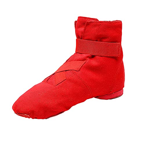 Homieco Damen Ballettschuhe Gymnastikschuhe, Mädchen Ballettschläppchen Ballerinas Tanzschuhe Sportswear Gymnastikschläppchen Rot 40 von Homieco