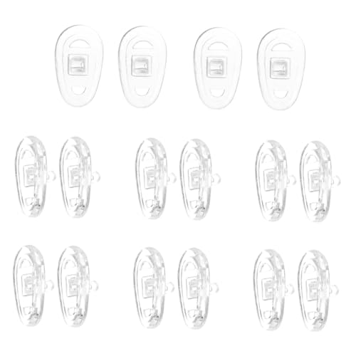 Homoyoyo 8 Stück Teiliges Set Silikon nasenpads mit Luftkammer Weiche Rutschfeste Brillen nasenstücke Komfortable Polsterung Einfache Montage Transparent Langlebig Geeignet für von Homoyoyo