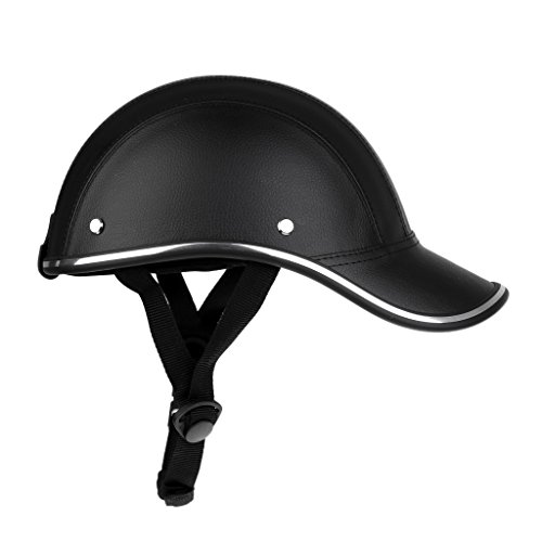 Homyl Motorradhelm Sommer Baseball Cap Schutzhelme Tropenhelm Fahrradhelm für Damen Herren - Schwarz von Homyl