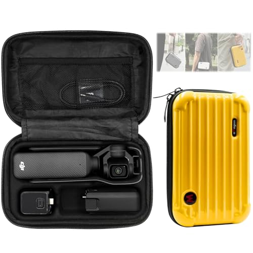Honbobo Pocket 3 Tragetasche kompatibel mit DJI Osmo Pocket 3 Tasche Hardshell Case Osmo Pocket 3 Schutztasche Osmo Pocket 3 Zubehör (Yellow) von Honbobo