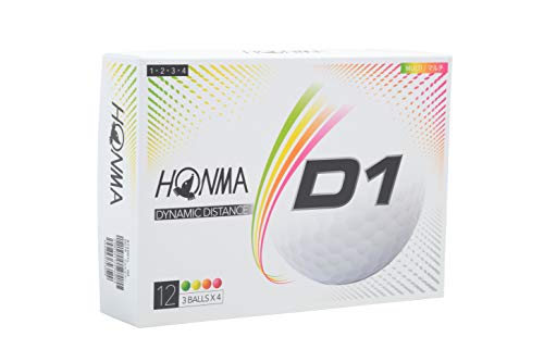 Honma D1 Golfbälle, 12 Stück, mehrfarbig von Honma
