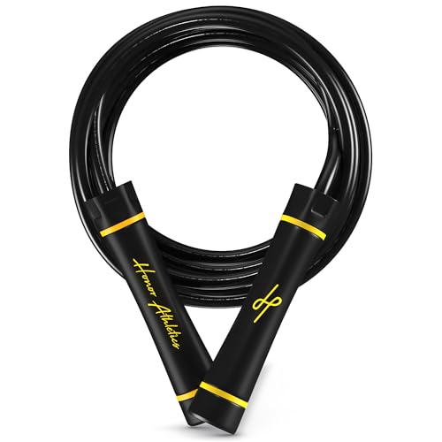 Muay Thai Stil Gewichtetes Springseil/Entwickelt für Hochintensives Training/Muay Thai & MMA - Langlebiges PVC Springseil - Schweres 1,1 lb PVC für Fitness Muay Thai Stil Gewichtetes Springseil/Entwickelt für Hochintensives Training/Muay Thai & MMA - Langlebiges PVC Springseil - Schweres 1,1 lb PVC für Fitness von Honor Athletics