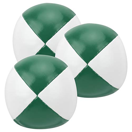 3 Stück PU-Leder Jonglierbälle Indoor Freizeit Tragbare Performance-Übungsbälle (Green) von Hoonyer
