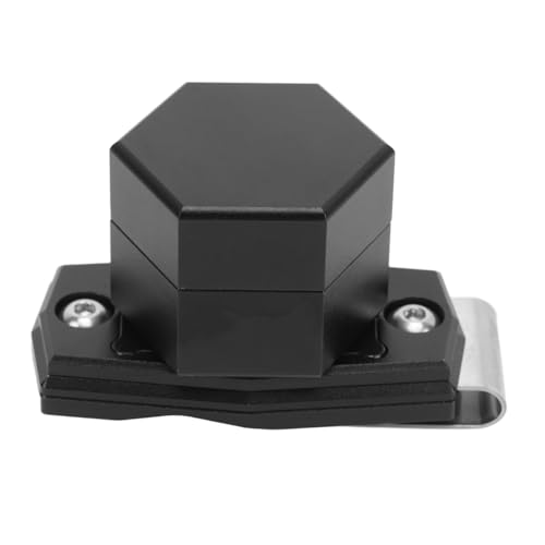 Hoonyer Sechseckige Billard-Queue-Kreidebox mit magnetischem Clip 6063 Aluminium Schwarz Leicht Tragbare Billardkreidebox für Billardqueue von Hoonyer