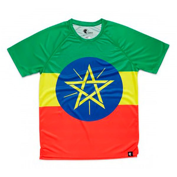 Hoopoe Adisebeba Short Sleeve T-shirt Grün,Gelb,Rot S Mann von Hoopoe