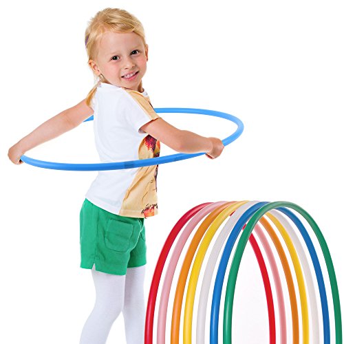 HOOPOMANIA Kinder Hula Hoop Reifen einfarbig [Ø70cm - blau] Kinder Hulla Hupp ab 6 Jahre von hoopomania