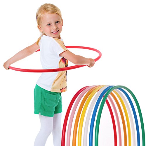 hoopomania Kinder Hula Hoop Reifen einfarbig [Ø60cm - rot] Hula Hoop Kinder ab 3 Jahre von hoopomania