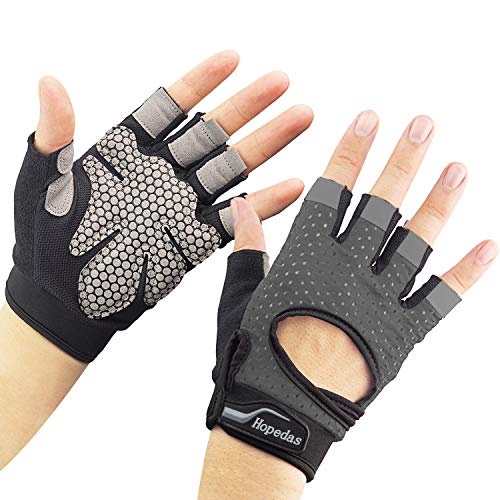 Hopedas Fitness Handschuhe, Trainingshandschuhe Handflächenschutz für Damen und Herren,Sporthandschuhe für Gewichtheben Krafttraining, Bodybuilding, Gym Workout, Kraftsport & Crossfit Training von Hopedas