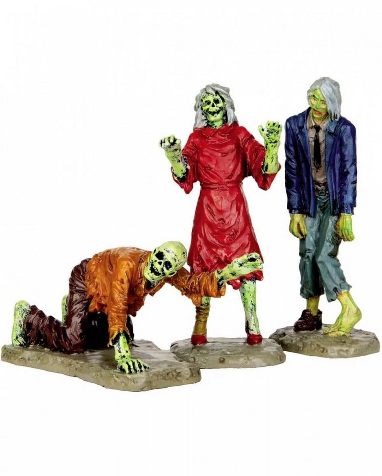 Horror-Shop Zombie-Kostüm Walking Zombies - Lemax Spooky Town 3er Set von Horror-Shop