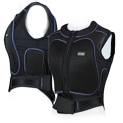 Horses Schutzbody Unisex New Schwarz M, Schutzweste für Ritter und Amazonen, technisches Gewebe mit Einsätzen, elastisch, passt sich den Körperformen an von Horses