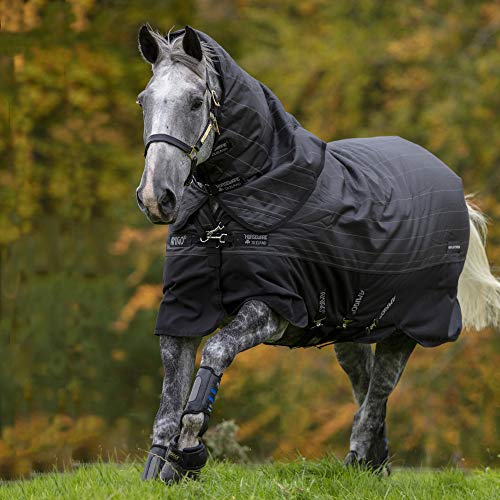 Horseware Amigo Bravo 12 Reflectech Plus Mittlerewahlbeteiligung Teppich 145cm Black/Reflective von Horseware