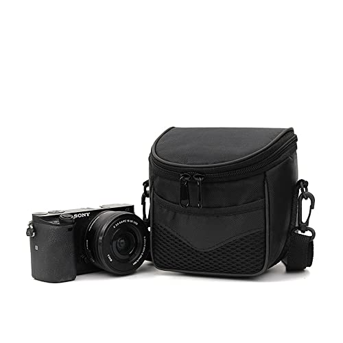 Hosoncovy Micro Digital Kamera Aufbewahrungstasche Reisetasche Einzelne Schulter Kameratasche Kameratasche für Canon Nikon Sony SLR DSLR kleine Mikrokameras, Schwarz , Taschen-Organizer von Hosoncovy
