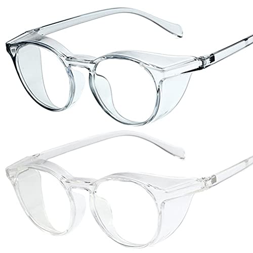 Hosuho 2 Packungssicherheit Gläser Anti Nebel Brille Anti Blue Light Anti-Wind- und Sandbrille Transparente Schutzbrille für Männer und Frauen von Hosuho
