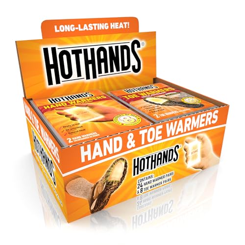HotHands Unisex-Erwachsene HTWCMB32 24 Handwärmer & 8 Paar Zehenwärmer, grau, 1 Pack von HotHands