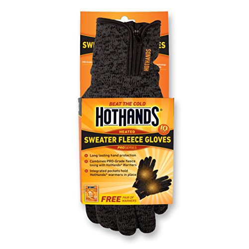HotHands Unisex Fleece-Handschuhe, Größe S/M, Unisex-Erwachsene, anthrazit, Small/Medium von HotHands