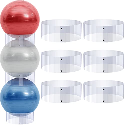 6 Stück Gymnastikball-Halter, Yoga-Ballhalter, Gymnastikballständer, Stabilitätsball-Aufbewahrungs-Stapel, Übungs-Yoga-Bälle, Aufbewahrungsdisplay von Hoteam