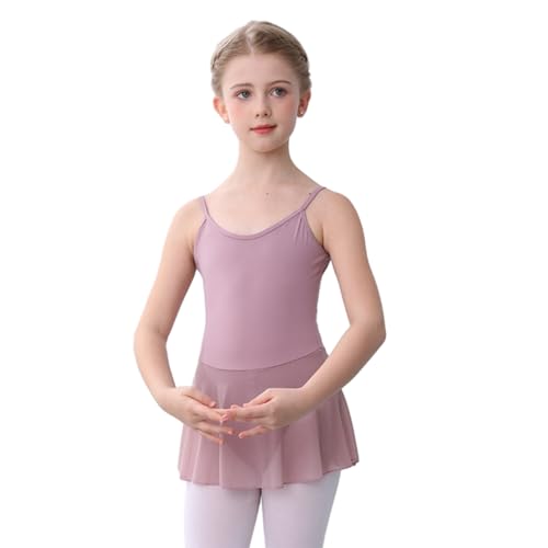 Hotfiary Mädchen Ballett Kleid, Kinder Ballett Tanz Trikot mit Chiffon Tüll Rock, ärmellose Camisole Gymnastik Tanz Kleid, Kleinkind Ballerina Tanzkleidung Outfit für 4-14 Jahre von Hotfiary