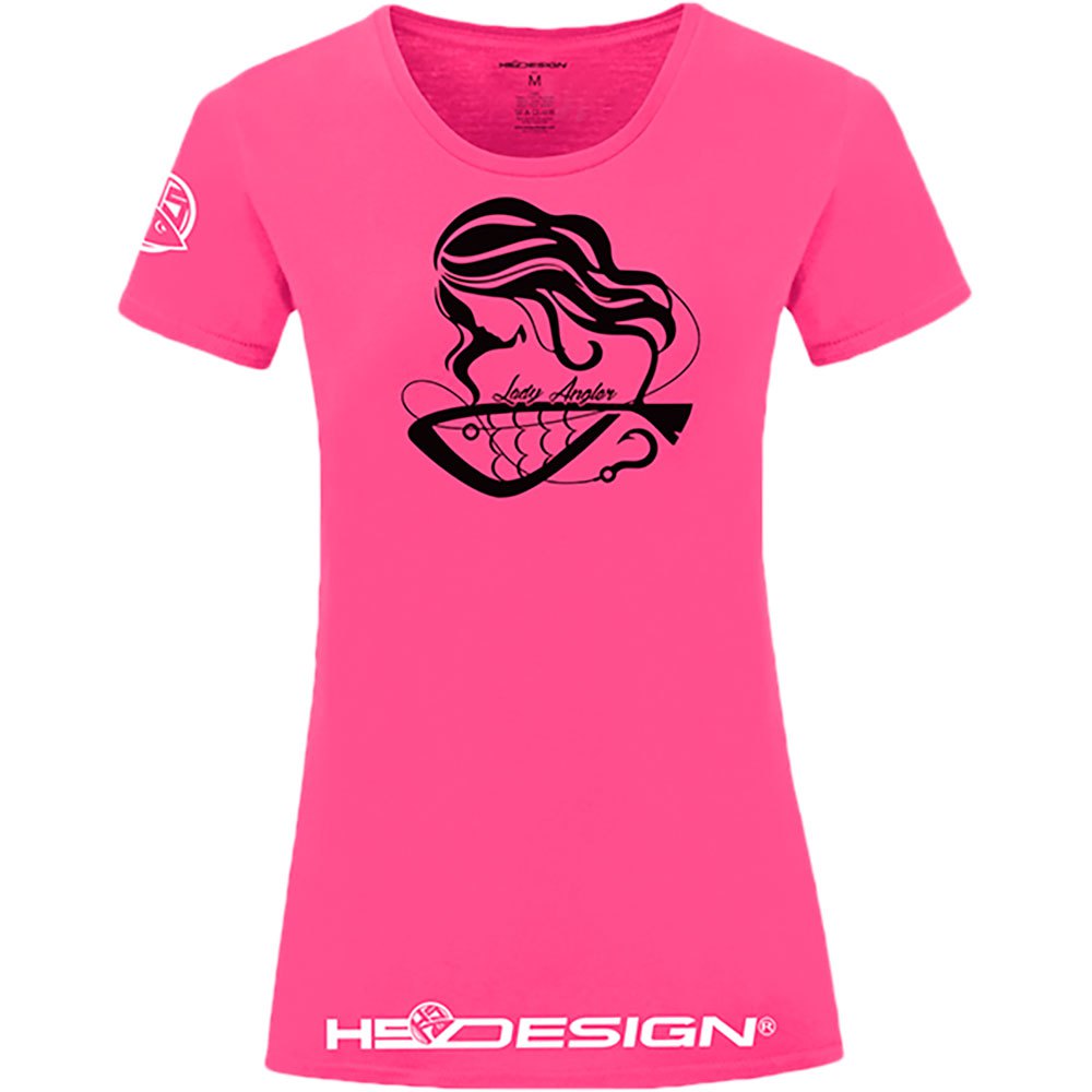 Hotspot Design Angler Short Sleeve T-shirt Rosa L Frau von Hotspot Design
