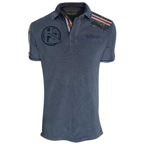 Hotspot Design Big Game Short Sleeve Polo Shirt Blau M Mann von Hotspot Design