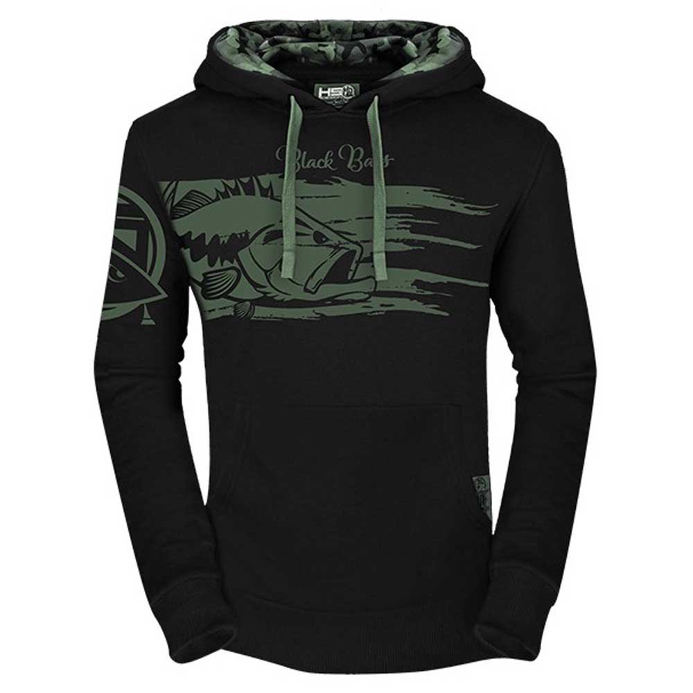 Hotspot Design Black Bass Sweatshirt Schwarz L Mann von Hotspot Design