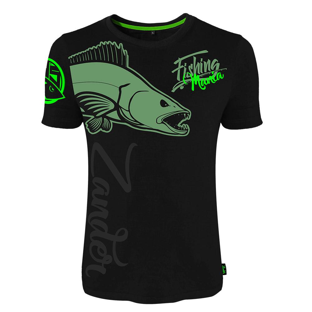 Hotspot Design Fishing Mania Zander Short Sleeve T-shirt Schwarz 2XL Mann von Hotspot Design