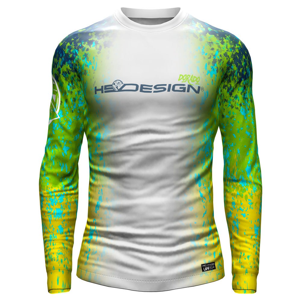 Hotspot Design Ocean Performance Dorado Long Sleeve T-shirt Gelb,Weiß 3XL Mann von Hotspot Design