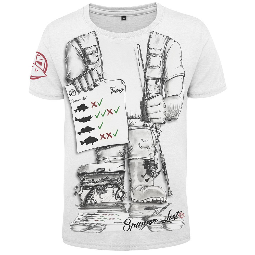 Hotspot Design Spinner List Short Sleeve T-shirt Weiß 2XL Mann von Hotspot Design