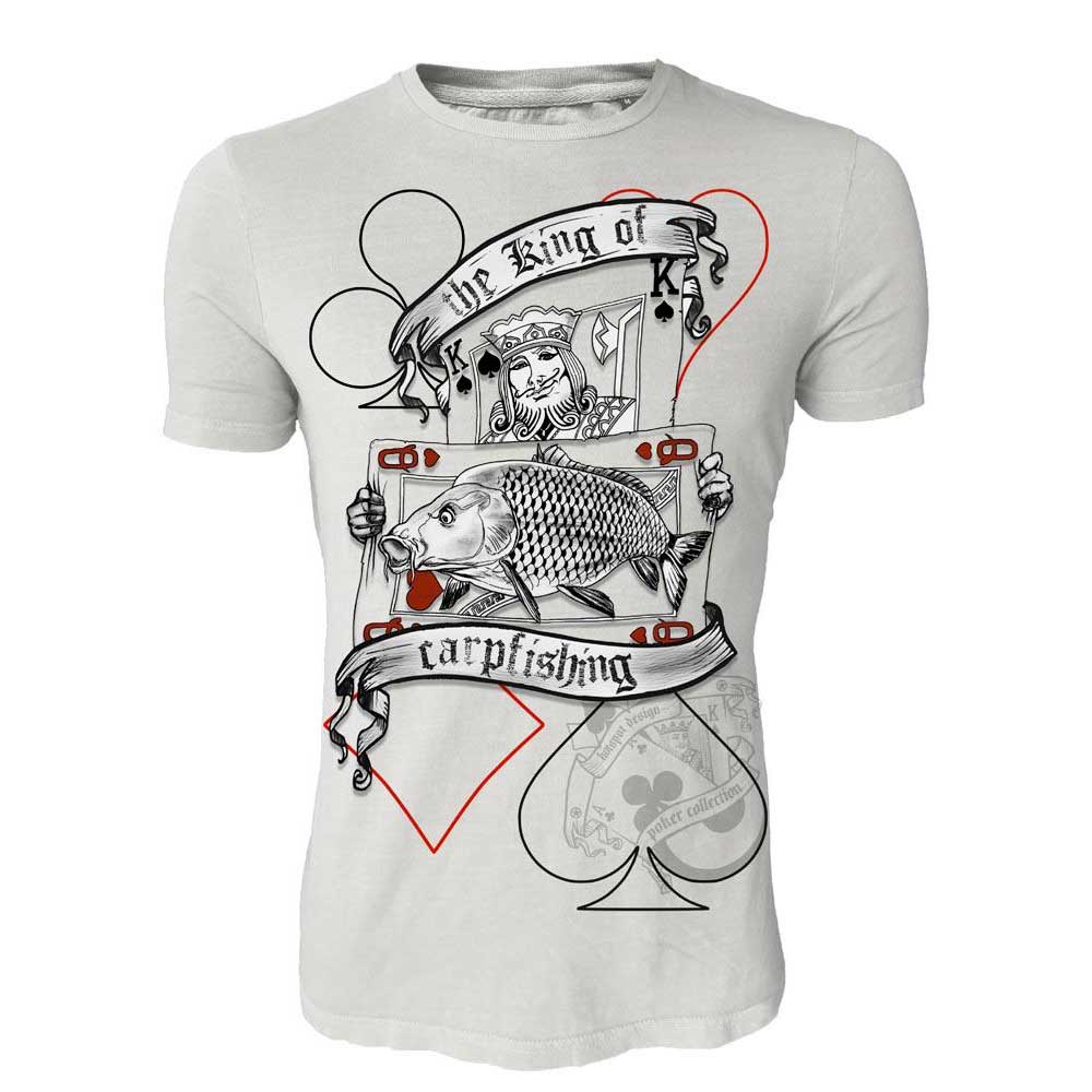 Hotspot Design The King Of Carpfishing Short Sleeve T-shirt Grau L Mann von Hotspot Design