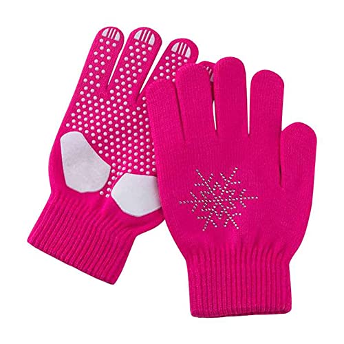 Hovershoes Eiskunstlauf Handschuhe Eislaufhandschuhe Anti-Rutsch Gripper Handschuhe mit Strassnieheflocken für Übungswettbewerb Winter Warmes Fäustling von Hovershoes