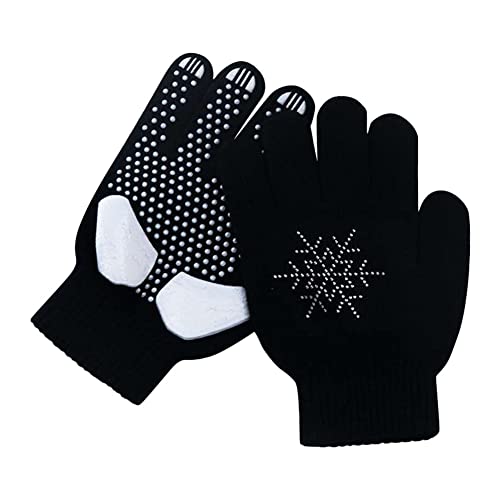 Hovershoes Eiskunstlauf Handschuhe Eislaufhandschuhe Anti-Rutsch Gripper Handschuhe mit Strassnieheflocken für Übungswettbewerb Winter Warmes Fäustling von Hovershoes