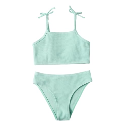 Hovershoes Kinder Mädchen 2 Stück Bikini Tankini Set Badeanzug Mode Strand Sport Badeanzug Crop Tops und Shorts Set von Hovershoes