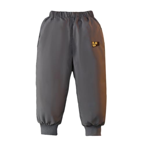 Hovershoes Schneehose für Jungen Mädchen Unisex Kinder Winter warme Hose Daunen Sweathose elastischer Bund Outdoor Camping isolierte Jogginghose zum Spazierengehen Wandern von Hovershoes
