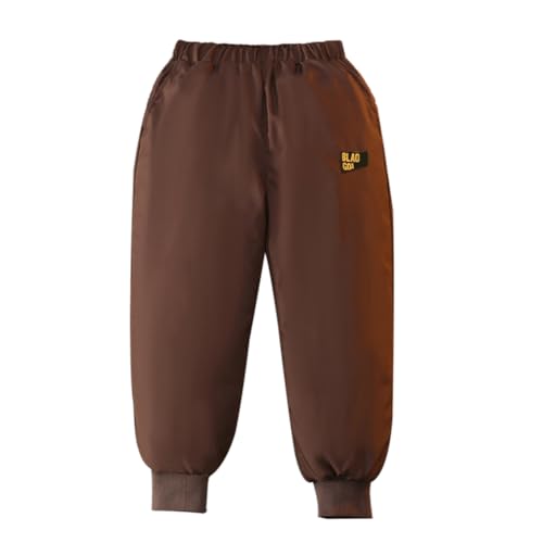 Hovershoes Schneehose für Jungen Mädchen Unisex Kinder Winter warme Hose Daunen Sweathose elastischer Bund Outdoor Camping isolierte Jogginghose zum Spazierengehen Wandern von Hovershoes