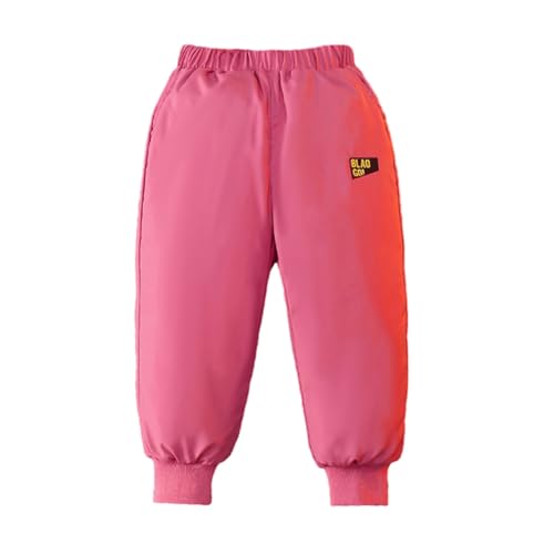 Hovershoes Schneehose für Jungen Mädchen Unisex Kinder Winter warme Hose Daunen Sweathose elastischer Bund Outdoor Camping isolierte Jogginghose zum Spazierengehen Wandern von Hovershoes