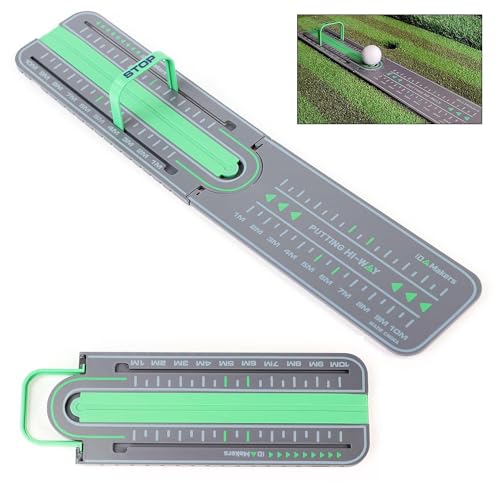 Golf Precision Distance Putting Drill, Golf Putting Alignment Rail, Golf Trainer Aid for Putting Green, Precision Distance Control & Instant Feedback Essential Training Aid for Golf Lover von Howbush