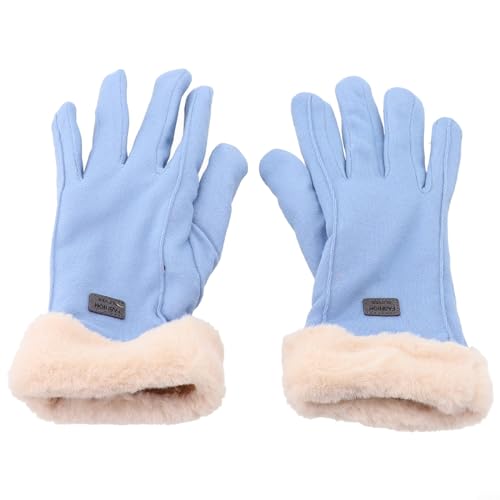 HpLive Damen Winddichte Touchscreen Handschuhe Warme Winter Fahrradhandschuhe Plus Samt (Blau) von HpLive