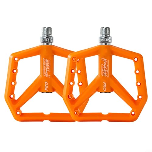 Leichte Fahrradpedale, reibungslose Drehung, geeignet für jedes Gelände, fluoreszierendes Gelb (Orange) von HpLive