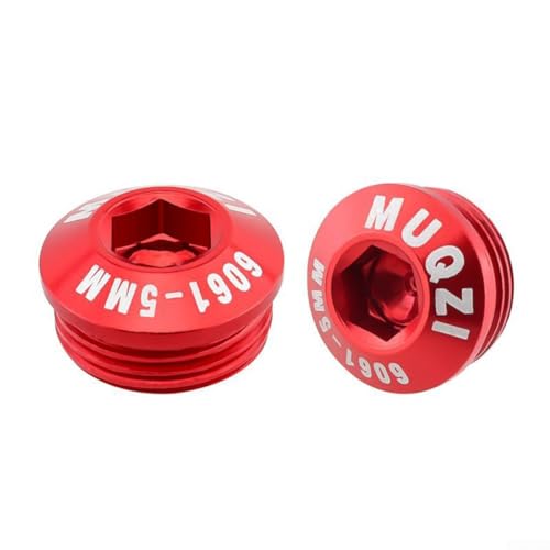 Pedalkappe aus Aluminiumlegierung, einfache Installation, korrosionsbeständig, M14-Gewinde (5 mm rot) von HpLive
