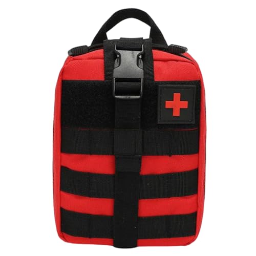 Erste -Hilfe -Mollle -Beutel Abnehmbarer Notfallbeutel Rucksack -Ansatz für campen rote Tasche von Hperu