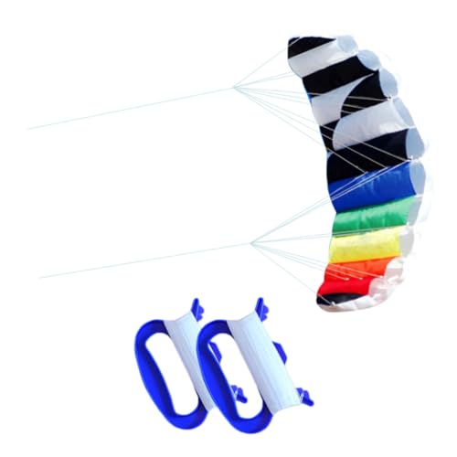 Große Regenbogen -Drachen Dual Line Stunt Kite Kinder Erwachsene Outdoor -Surfenspielzeug mit 30 m Rollen Drachen von Hperu