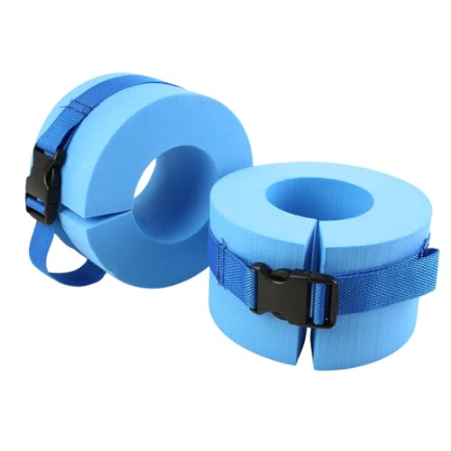 Hperu Foam Schwimmwassermanschetten, Schwimm -Knöchelbänder Wasser Aerobic Float Ring mit Schnalle für Armgelenk 1 Paar von Hperu