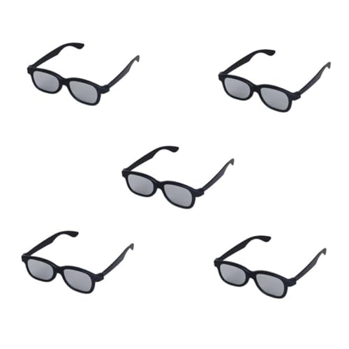 Hperu -Gläser kreisförmiger polarisierter Brille Passive Plastikgläser für TV -Film Schwarz 5pcs Passive Gläser für TV111 von Hperu