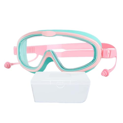 Hperu Kinder schwimmen Schutzbrillen Anti -Nebel Keine undichte UV -Schutz Weites Vision Kinder schwimmen Brillen mit Ohrstöpsel Schwimmen von Hperu