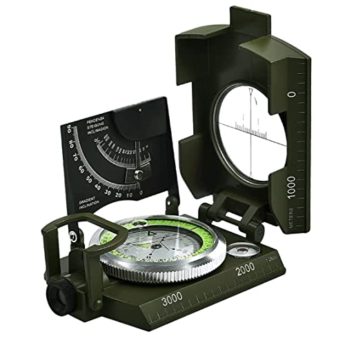 Kompass -Metall -Sichtung Multifunktionskompass für Navigation Wandercamping Klettern im Freien Aktivitäten Kompass von Hperu