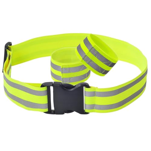 Reflexionsbänder Arm Taille Sicherheitsreflektorbandriemen für Nacht Walking Cycling 3PCS Sport LED Armband von Hperu