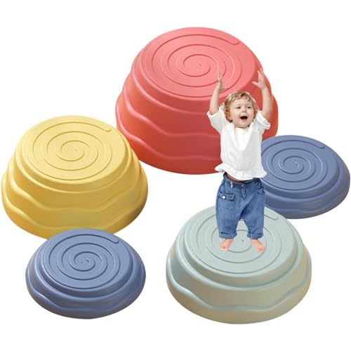Trittsteine ​​für Kinder, 5 Stück, Balance-Trittsteine, Bunt, Interaktive Eltern-Kind-Trittsteine, Entwicklungsspielzeug Für Vorschulkinder, Sensorisches Spielzeug, Balance-Boards,Pink von Hryx
