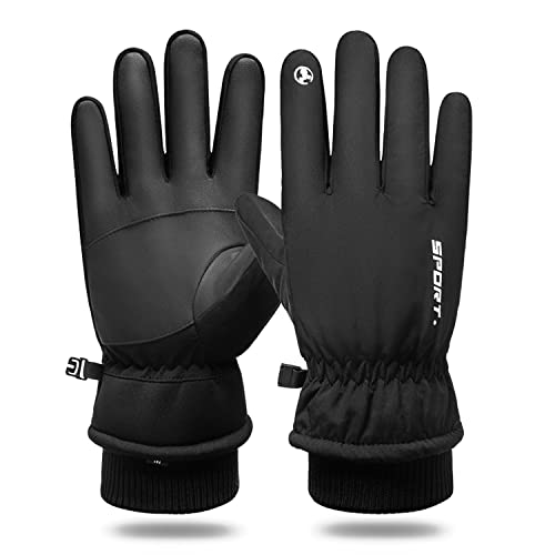 Hsdvdva Warm Winterhandschuhe，3M Thinsulate wasserdichte Winddichte Touchscreen Handschuhe für Herren und Damen，Fahrradhandschuhe für Reiten Laufen Skifahren Wandern Radfahren Schwarz XL von Hsdvdva